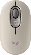 logitech pop wireless mouse, foggy gray logo