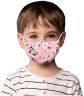 children's mask kn95, pink with panda pattern, 3 pcs. логотип