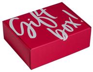 коробка подарочная дарите счастье gift box, 27х9х21 см, красный логотип