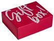 gift box give happiness gift box, 27x9x21 cm, red logo