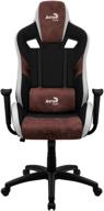 gaming computer chair aerocool count, upholstery: imitation leather/textile, color: burgundy red логотип