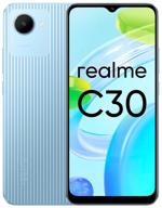 realme c30 smartphone 2/32 gb ru, dual nano sim, blue логотип