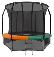 frame trampoline eclipse space twin 10ft 305х305х244 cm, green/orange logo