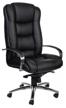 computer chair of roscles elegant-x-size for the head, upholstery: artificial leather, color: black logo