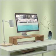 tabletop monitor stand xplace, oak wotan logo