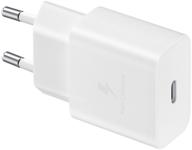 wall charger samsung ep-t1510 + usb type-c cable, 15 w, white logo