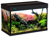 low rectangular aquarium zelaqua 100 liters (710x360x460mm) with led lighting logo