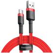 cable baseus cafule usb - usb type-c, 1 m, red/black logo