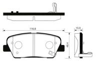 sangsin sp1247 (2127402 / 583020wa00 / 583022ba50) brake pads santa fe (santa fe) (cm) 2.2d 09/ sorento (sorento) (xm) 09- rear sp1247 logo