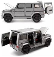 коллекционная модель mercedes-benz gelendwagen g65 1:24 серый ( металл, свет, звук) логотип