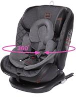 car seat group 0/1/2/3 (up to 36 kg) babycare shelter, eco-black-gray bamboo logo