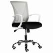 computer chair brabix wings mg-306 office, upholstery: textile, color: grey/black/white logo