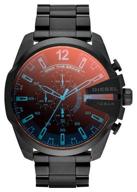 wrist watch diesel mega chief dz4318 quartz, chronograph, stopwatch, waterproof, black логотип