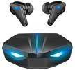 bluetooth/black wireless gaming headphones. logo
