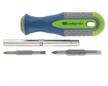 screwdriver with interchangeable bits sibrtech 13377, 4 pcs., blue/green logo