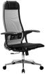 office chair metta "k-4-t" chrome, durable mesh, seat and back adjustable, black 532446 logo