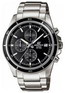 casio edifice efr-526d-1a quartz watch, chronograph, stopwatch, waterproof, illuminated hands, black logo