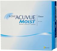 контактные линзы acuvue 1-day moist, 180 шт., r 8,5, d -1,5 логотип