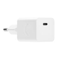 wall charger commo compact charger 20w single type-c, white logo