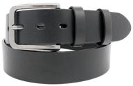 fioge men's belt genuine leather black logo