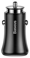 charging kit baseus dual-usb car charger 4.8a ccall-gb01/gb09, black logo