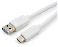 cablexpert usb - usb type-c (ccp-usb3-amcm), 1 m, white logo