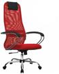computer chair metta su-bk-8 ch (su-b-8 101/003) for office, upholstery: mesh/textile, color: red logo