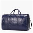 travel bag vintage bags (blue) leather women's men's sports shoulder bag for fitness carry-on eco-leather logo