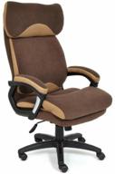 office chair tetchair duke, flock / fabric, brown / bronze, 6/tw-21 логотип