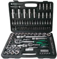 tool set service wrench 71108, 108 pcs., black/green логотип