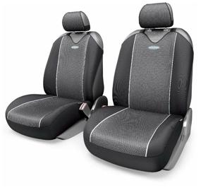 img 3 attached to Car T-shirt AUTOPROFI CRB-402Pf CARBON PLUS, front row, closed seat, carbon look polyester, 4-piece, black/grey