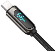 baseus display fast charging data cable usb to type-c 66w 2m black (casx020101) logo