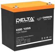 battery delta battery cgd 1255 12v 55 ah logo