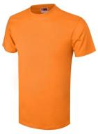 us basic t-shirt, crew neck, solid color, size l, orange логотип