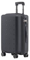 xiaomi suitcase, plastic, support legs on the side wall, corrugated surface, 36 l, black logo