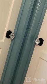 img 5 attached to Add Vintage Charm To Your Home Interior With CLCTK Antique Crystal Glass Door Knobs In Matte Black Finish