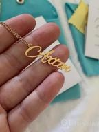 img 1 attached to Personalize Your Style With Shinelady'S Custom Name Necklace: 18K Gold Plated With Birthstone & Heart Detail - Gift For Women review by Ryan Vaughn