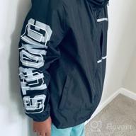 img 1 attached to Waterproof Hooded Rain Jacket for Kids - Lightweight Fleece Lined Coat for Boys and Girls - Windbreaker Raincoat review by Maurice Matlock