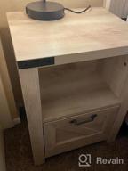 img 1 attached to Stylish Farmhouse Side Table With Ample Storage Space In White For Your Living Room - HOMCOM review by Sarah Holmes