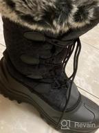 img 1 attached to Non-Slip Water Resistant Winter Shoes: Mid-Calf Women'S Snow Boots For Outdoor Warmth review by Mike Donathan