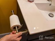 img 1 attached to 2 Pack Stainless Steel Rust Proof Bathroom Toilet Tissue Paper Holder For Mega Roll - Brushed Nickel SAFETY+BEAUTY review by Matthew Carr
