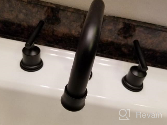 img 1 attached to Oil Rubbed Bronze Widespread Bathroom Faucet With Drain And Supply Lines - Retro 2-Handled Vanity Faucet For 3-Hole Sink Basin By WOWOW review by Bernard Larjin