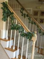 img 1 attached to Artificial Eucalyptus Garland With Willow Twigs And Silver Dollar Leaves - 4 Pack Of 6.2 Ft Greenery Strings For Wedding, Party, Doorways, Table Runners, And Farmhouse Décor Centerpieces. review by Chinelo Aranjo