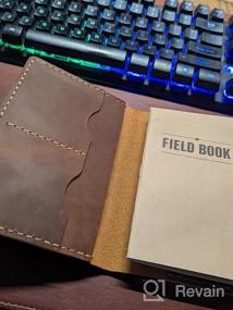 img 6 attached to Handmade Vintage Brown Leather Cover For 3.5" X 5.5" Notebooks - Perfect For Field Notes And Moleskine Cahier - Enhanced Search Engine Optimization
