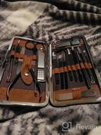 img 1 attached to 18-Piece Professional Manicure & Pedicure Set - Yougai Stainless Steel Grooming Kit With Luxurious Travel Case (Brown) review by Tony Dago