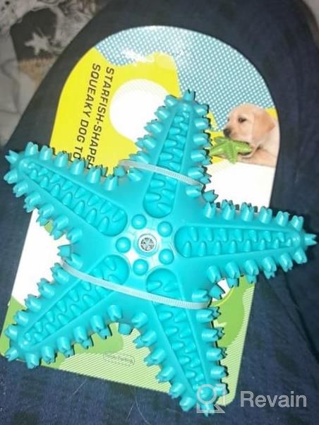 img 1 attached to Potaroma Dog Chew Toy, Starfish Shaped Interactive Puppy Squeaky Toys , Durable And Tough Dog Teeth Cleaning Toy Perfect Dental Care For Small Medium Large Breeds review by Jasmine Hart