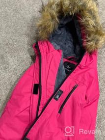 img 8 attached to Girls Waterproof Windproof Winter Ski Jacket Fleece Snow Coat Outdoor Raincoat Hooded