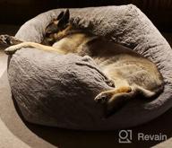 img 1 attached to Large Gray Faux Fur Donut Dog Bed Replacement Cover - Ultra Calming By Furhaven Plush! review by Richard Alemayehu