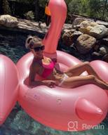 img 1 attached to Jasonwell Flamingo Pool Float: Giant Inflatable Raft With Fast Valves For Summer Beach And Swimming Fun. Perfect Pool Floatie Lounge For Adults And Kids, Ideal For Party Decorations And Toys. review by Jason Martinez