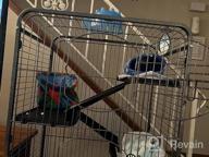 img 1 attached to Large And Durable Metal Cage For Small Pets With Rolling Stand - Perfect For Ferrets, Chinchillas, Rats, Guinea Pigs, Bunnies, Cats, And Rabbits review by Peter Leblanc